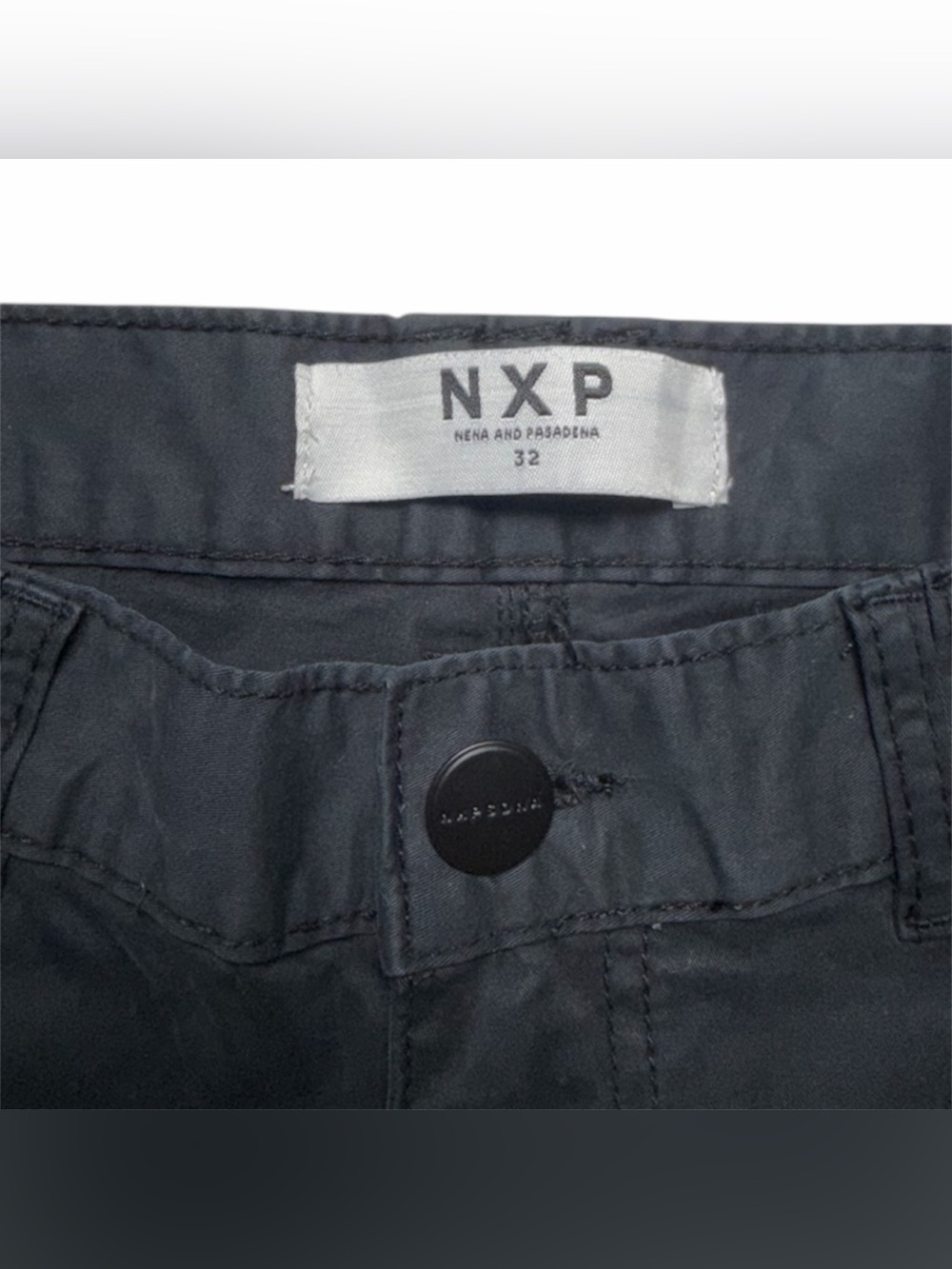Nena & Pasadena NXP Men's Black Pants Size 32 Leg White Stripe - Picture 3 of 4